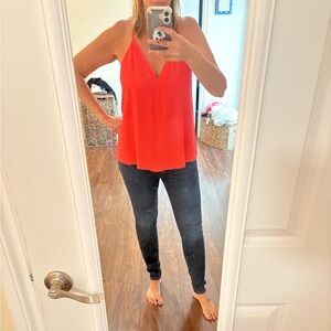 Vibrant orangish peach tank Top